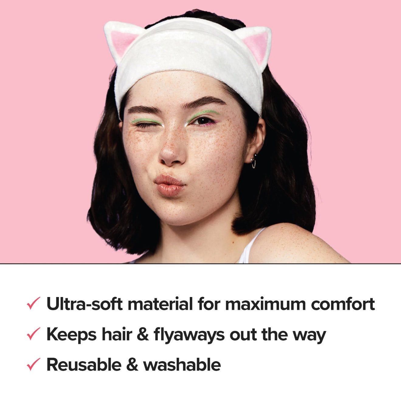 I Dew Care White Cat Headband