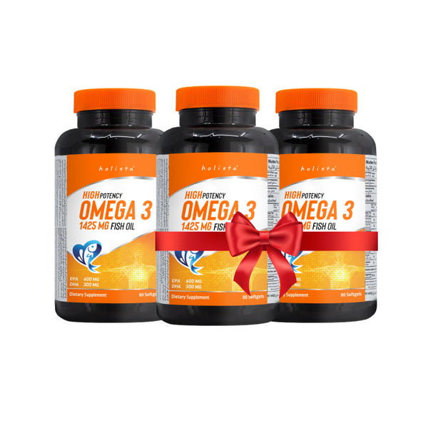 Triple Strength Omega-3 Fish Oil Capsules - 80 Softgels