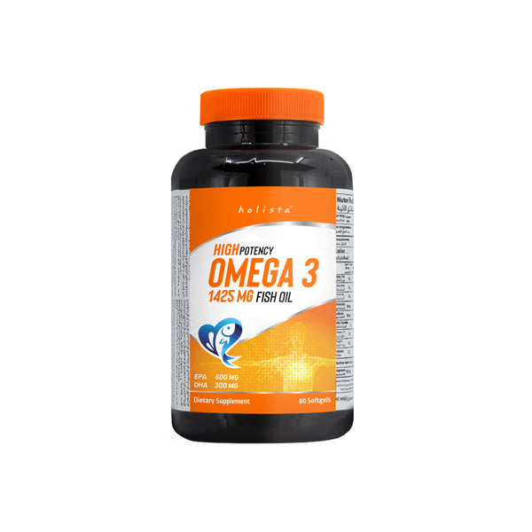 Triple Strength Omega-3 Fish Oil Capsules - 80 Softgels