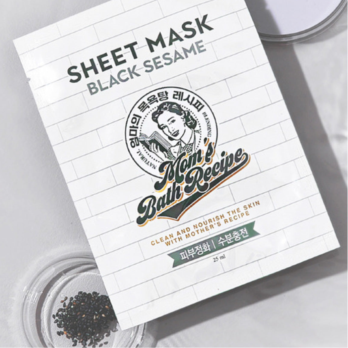 Mom's Bath - Black Sesame Sheet Mask - 1 Sheet